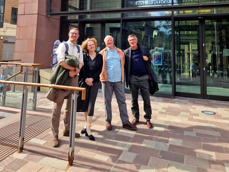 Save Bristol Zoo Gardens Alliance campaigners outside the court before the Judicial Review hearing last month. Photo: Canopy National Tree Coalition